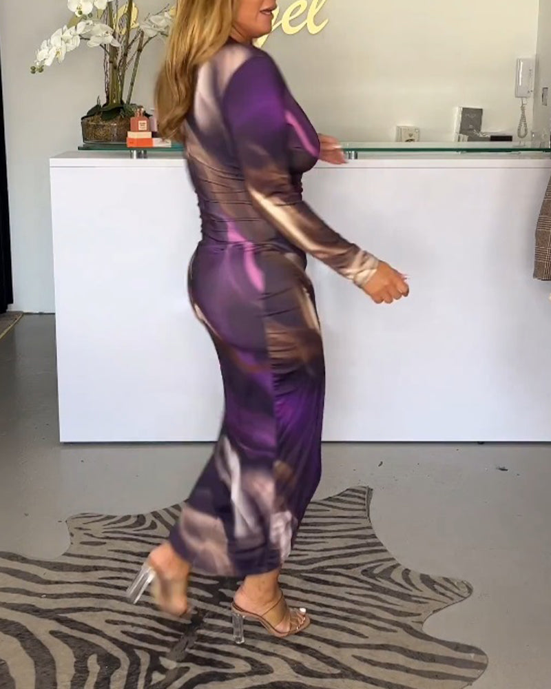 Chloe - Midi Dress - Elegant - Material - For Formal Occasions