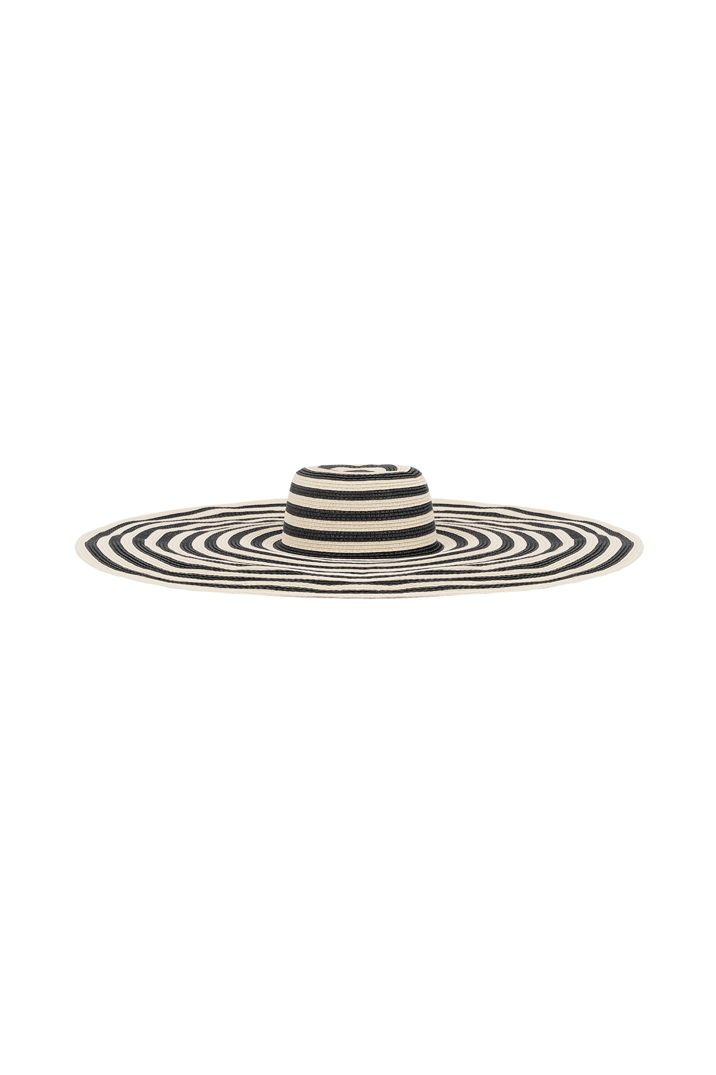 Cecil Straw Maxi Hat - Black And Neutral Stripe