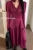 Autumn Satin Midi Dresses for Women Long Sleeve V-neck Folds Design A-line Korean Fashion Office Lady One Piece Vestidos New