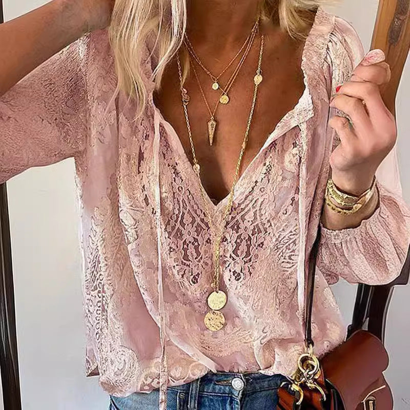Joscelyn - Elegant Long Sleeve Blouse for Women