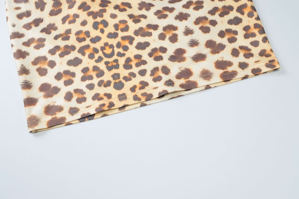 Square neck leopard print mini dress | Festival Outfits Women | Leopard Print Mini Dress