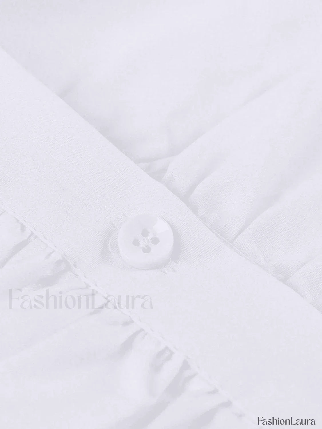White Ruched Cropped Long Sleeve Blouse