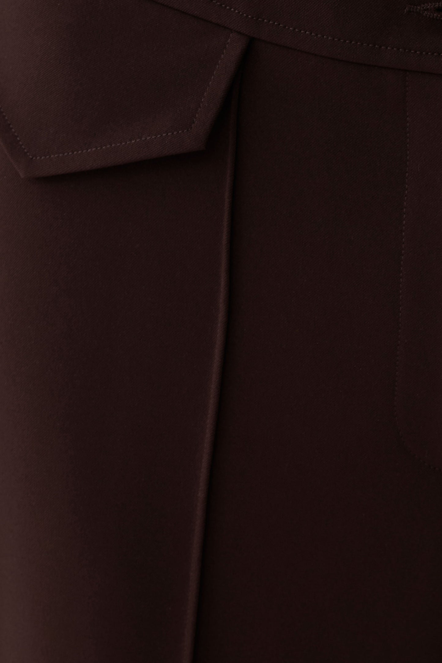 Darcie Fit And Flare Suiting Pants - Dark Chocolate