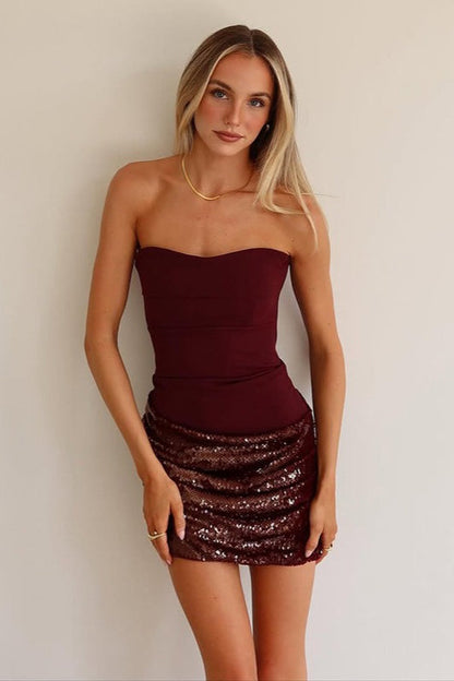 Sparkle Bustier Fitted Mini Dress