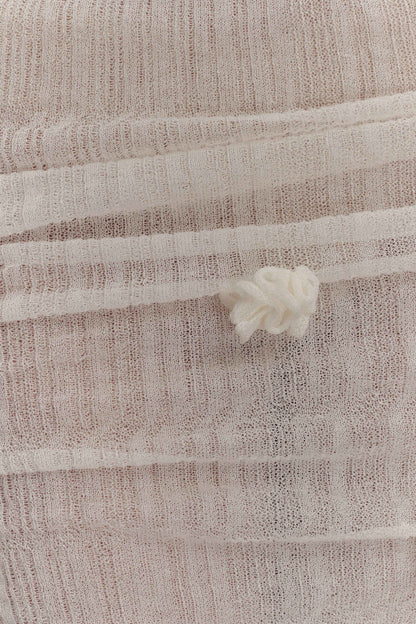 Orianna Orchid Knit Maxi Skirt - Ivory