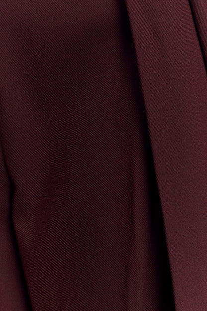 Penelope Pleated High Waisted Pants - Mahogany