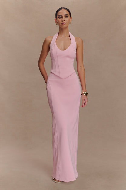 Alma High Waist Maxi Skirt - Candy Pink