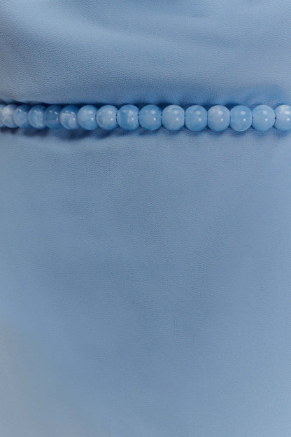Elaine Chiffon Beaded Maxi Dress - Sky Blue