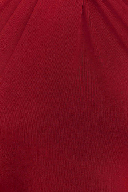 Elyna Slinky Halter Maxi Dress - Deep Red