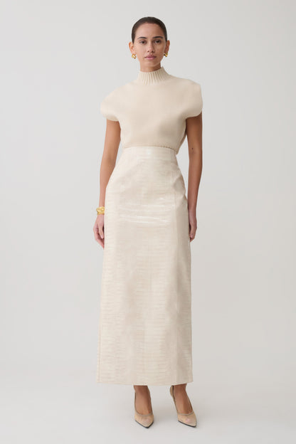 Niko Knit Oversized Top - Ivory