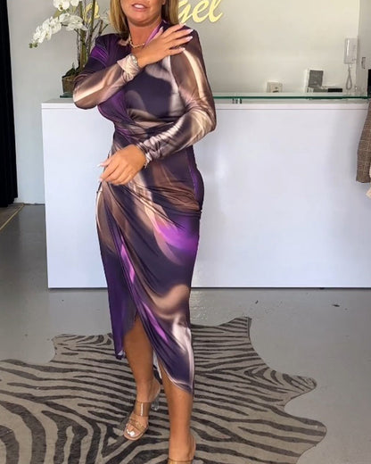 Chloe - Midi Dress - Elegant - Material - For Formal Occasions