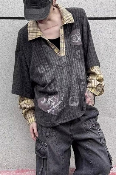 Vintage Printed Loose Fit Blouse