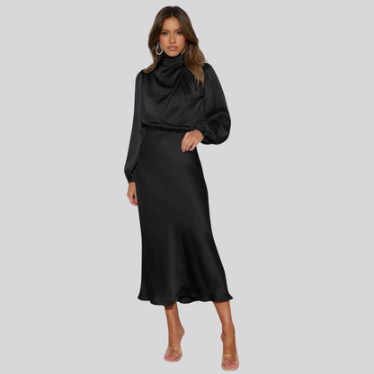 Women's Midi Dress in Longsleeve Design | Ideal for Spring/Summer