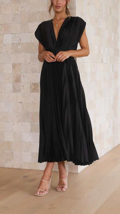 Maisyn - Elegant Satin Midi Dress for Women