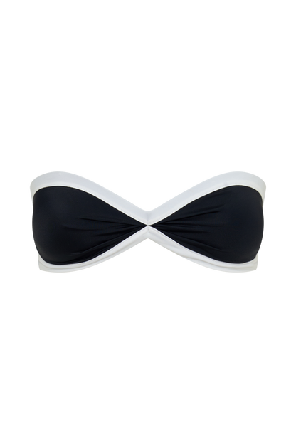 Briar Strapless Bikini Top - Black/White