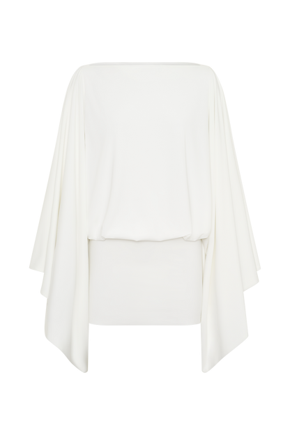 Jessy Draped Open Back Mini Dress - Ivory