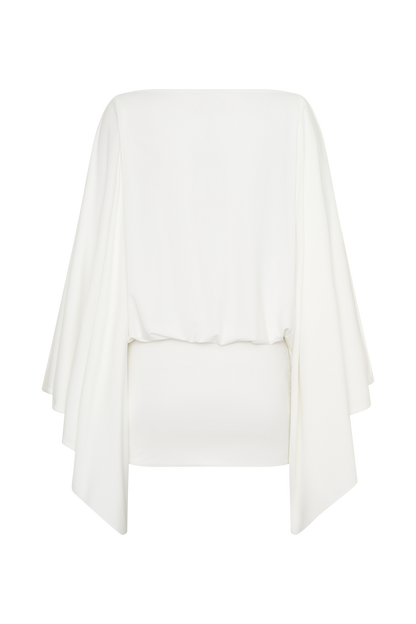 Jessy Draped Open Back Mini Dress - Ivory