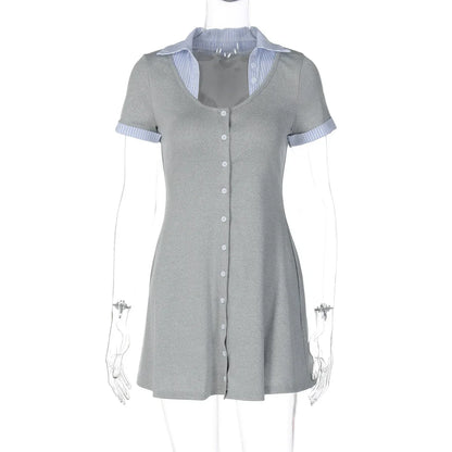 Carmyn Polo Patchwork Mini Dress