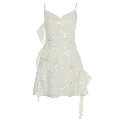 Chyna Sequin Cowl Neck Mini Dress