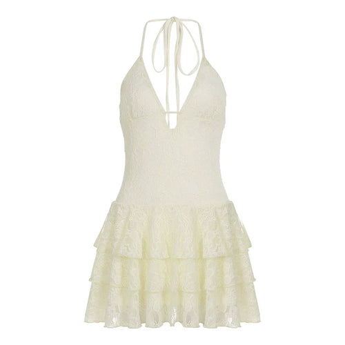 Adaley Lace Tiered Mini Dress