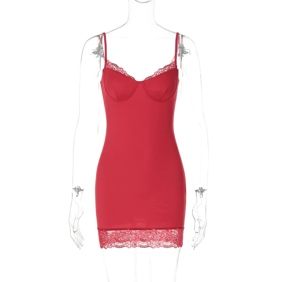 Phoebe Lace Trim Mini Dress