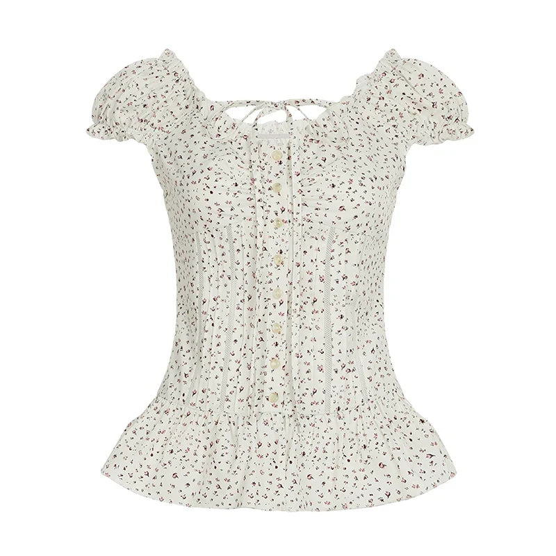 Shaylee Floral Puff Sleeve Blouse