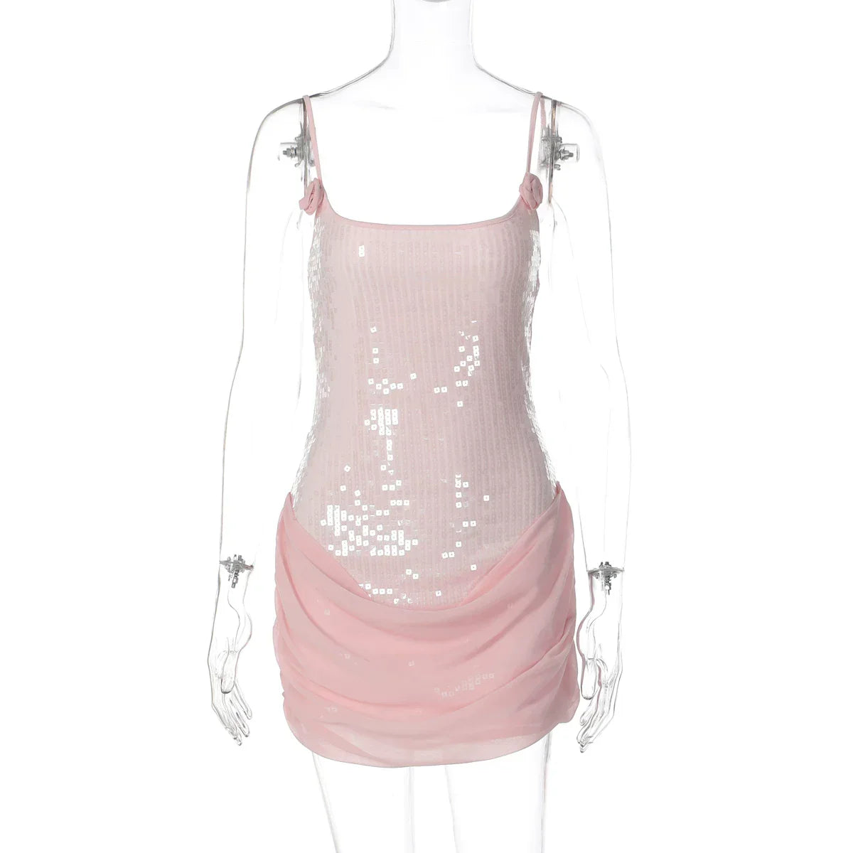 Sequin Floral Bodycon Mini Dress