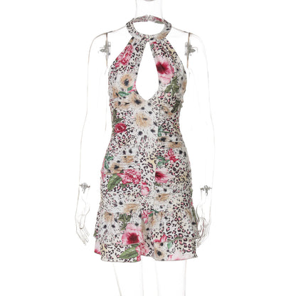 Evie Tropical Leopard Mini Dress