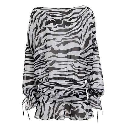 Arianna Zebra Print Mini Dress
