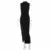 new y2k Europe and the United States cross-border fashion round neck sleeveless slim-fit slit MIDI dress women