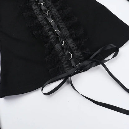 Dark Elegant Lace Blouse