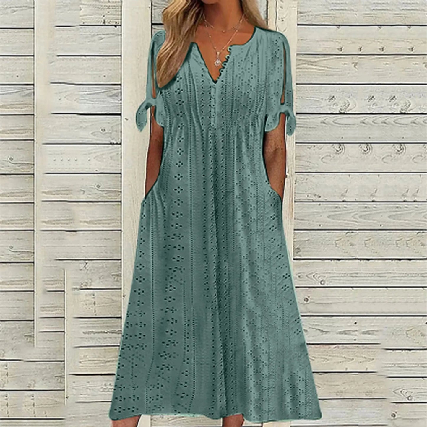 Antoinette - Midi Dress - Leisure - Material - Ideal for Summer