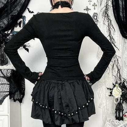 Dark Elegant Lace Blouse