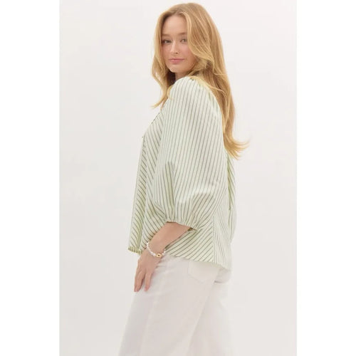 Casual Loose Striped Oversized Blouse
