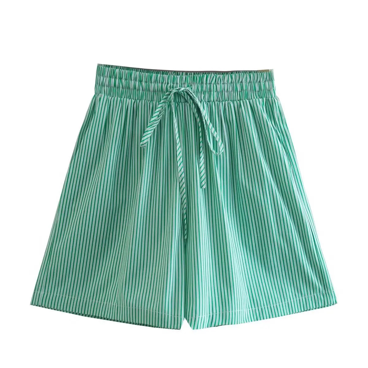 Drawstring Short Pants Sets 2024 New Summer Long Sleeve Pocket Irregular Blouse+Shorts Outfits Streetwear Casual Two-piece Set