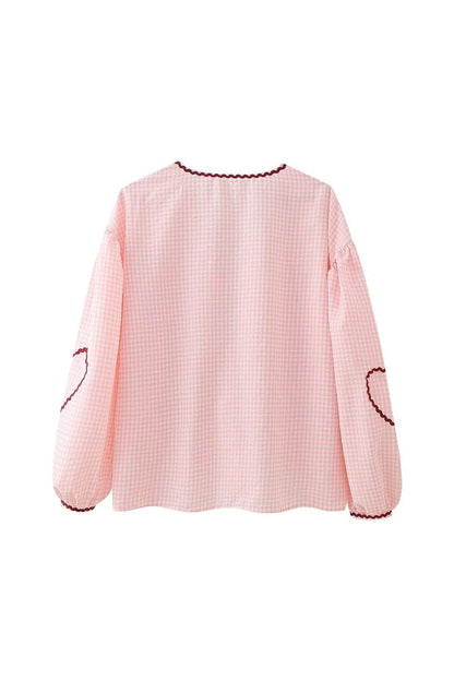 Hearts Long Sleeves Blouse
