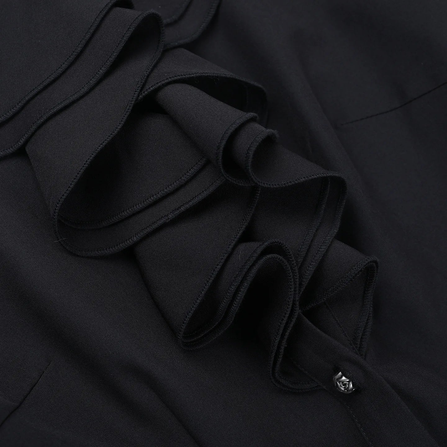 Gothic Ruffle Short Sleeve Blouse