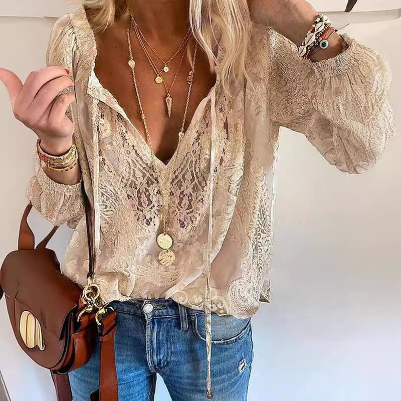 Joscelyn - Elegant Long Sleeve Blouse for Women