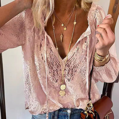 Joscelyn - Elegant Long Sleeve Blouse for Women
