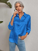 Women's Elegant Leopard Patterned Blouse | Ideal for Spring/Summer