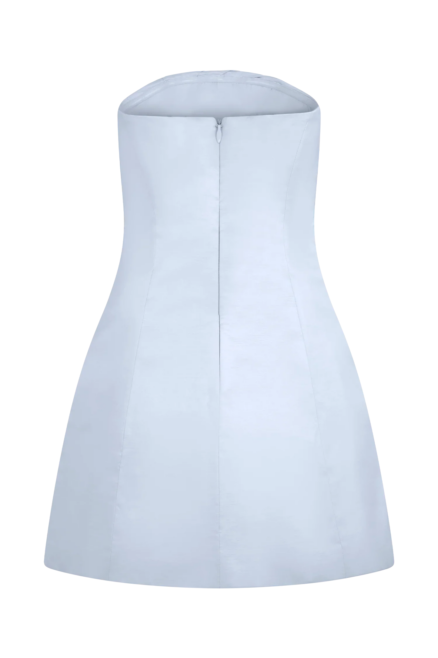 Leslie Gathered Taffeta Mini Dress - Frosted Blue