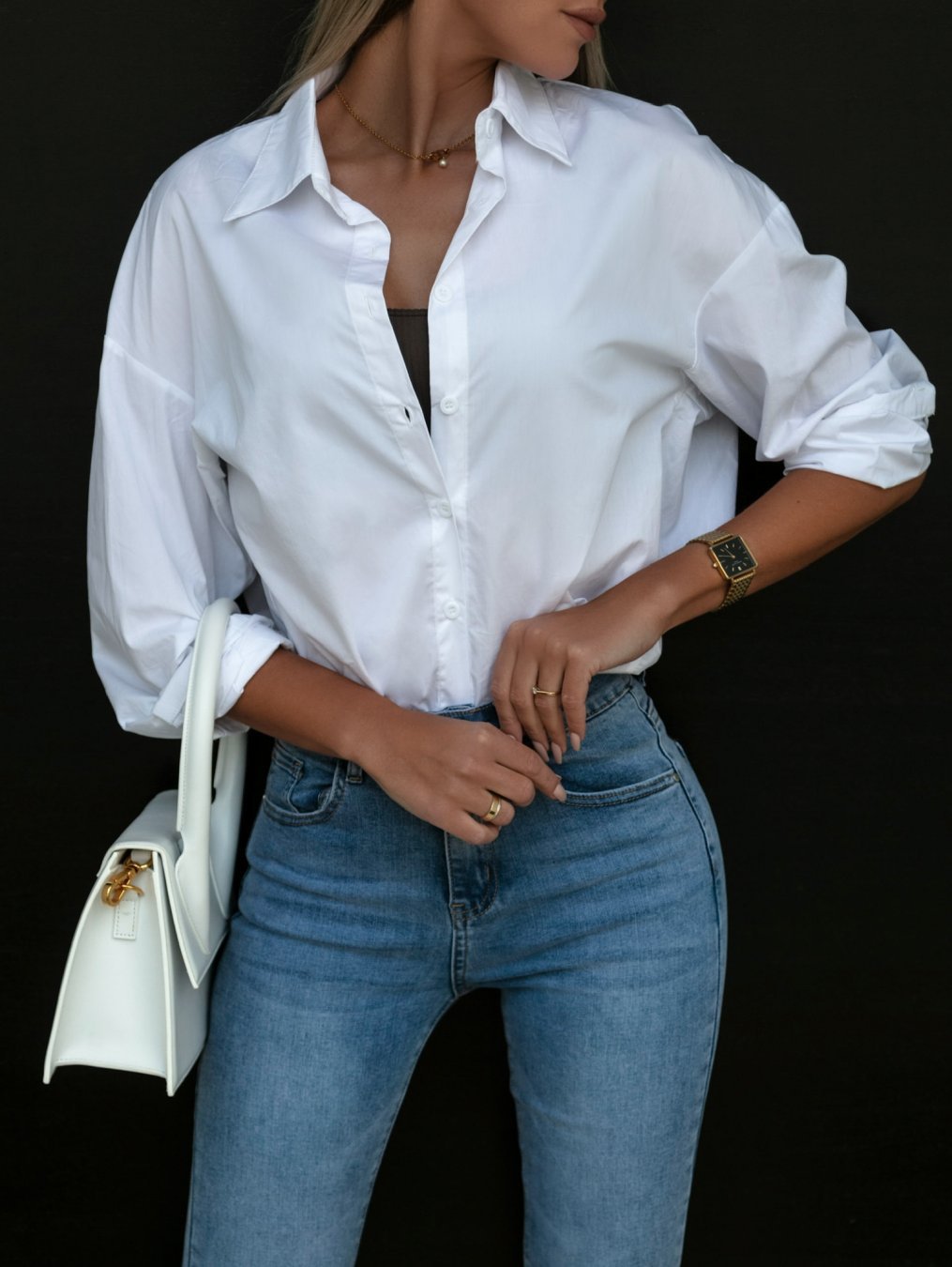 Women Casual Summer Loose Solid Color Long Sleeves V-Neck Blouse