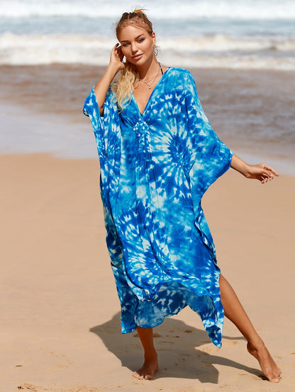Summer Vacation Women Casual Beach Swimwear Outer Blouse Coverup Dress