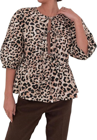Women Sweet Casual Strap Stripe Blouses