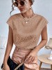 Women Summer Leopard Jacquard Casual Short Sleeve Office Chic Blouse