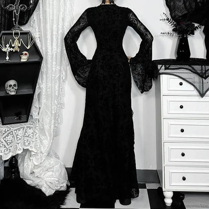 Cross Soft Long Sleeved Midi Dress