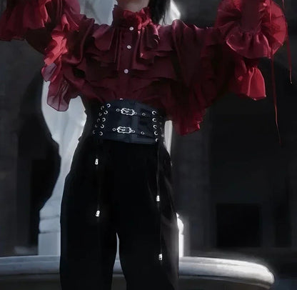 Gothic Batwing Sleeve Blouse