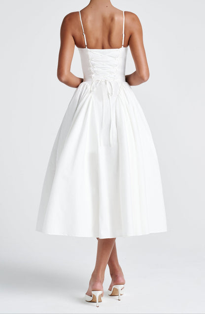 Regina Midi Dress - Ivory