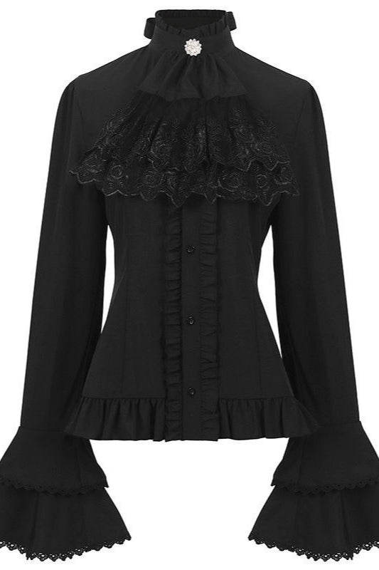 Ruffled Victorian Steampunk Blouse