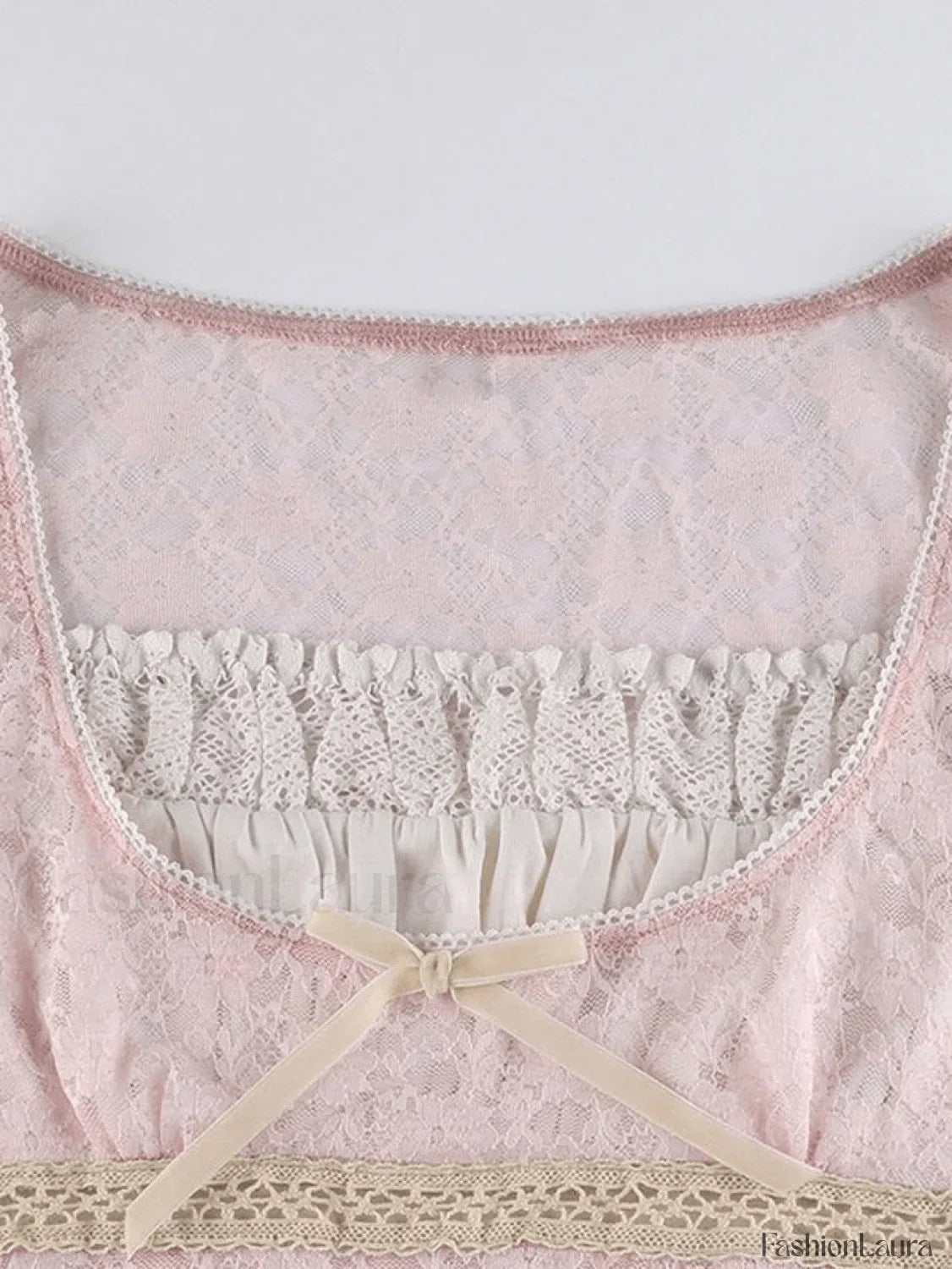 Lace Patchwork Crop Blouse